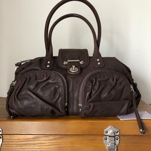 Botkier Leather Bianca Satchel in Dark Brown